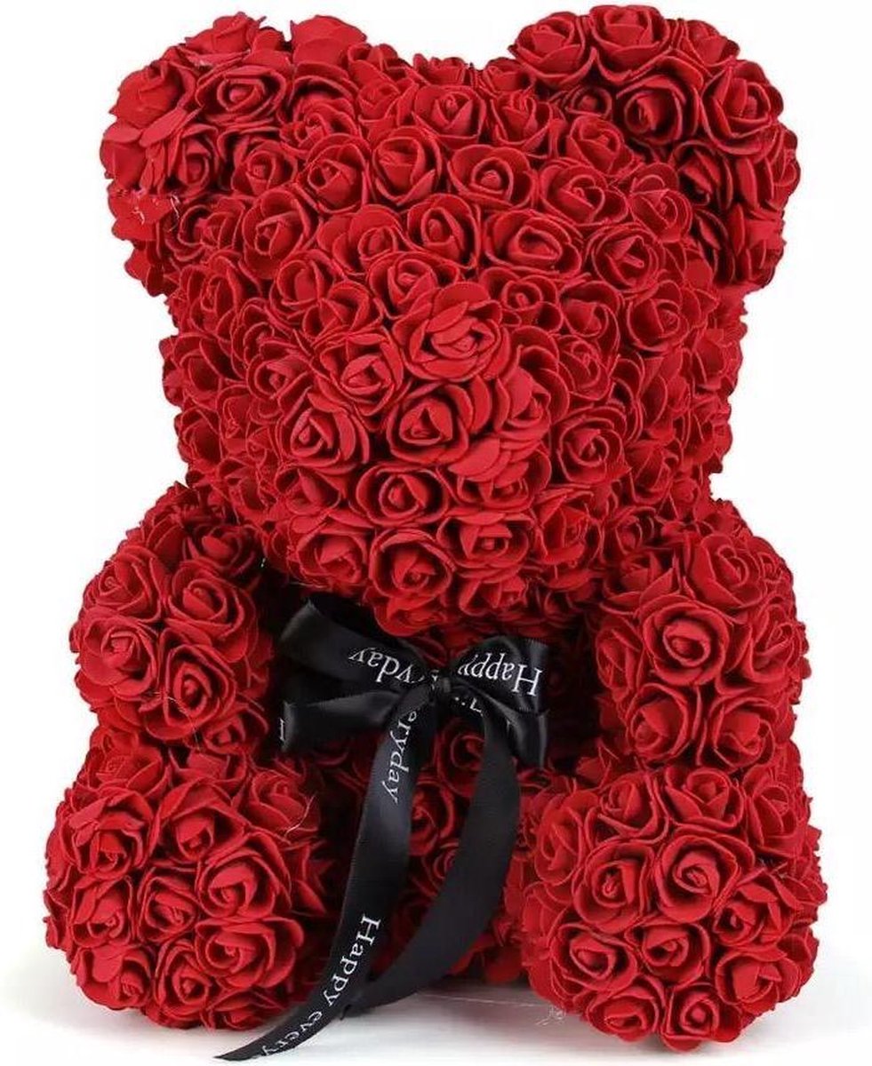 PREMIUM Rozen teddy Beer | Roos | Bloemen | Moederdag | Valentijn | Valentijnsdag | Valentijnscadeau | Liefde | Verkering | 25CM | Babyshower | Baby | Geboorte